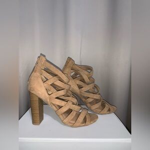 Charlotte Russe Faux Suede Nude Heels